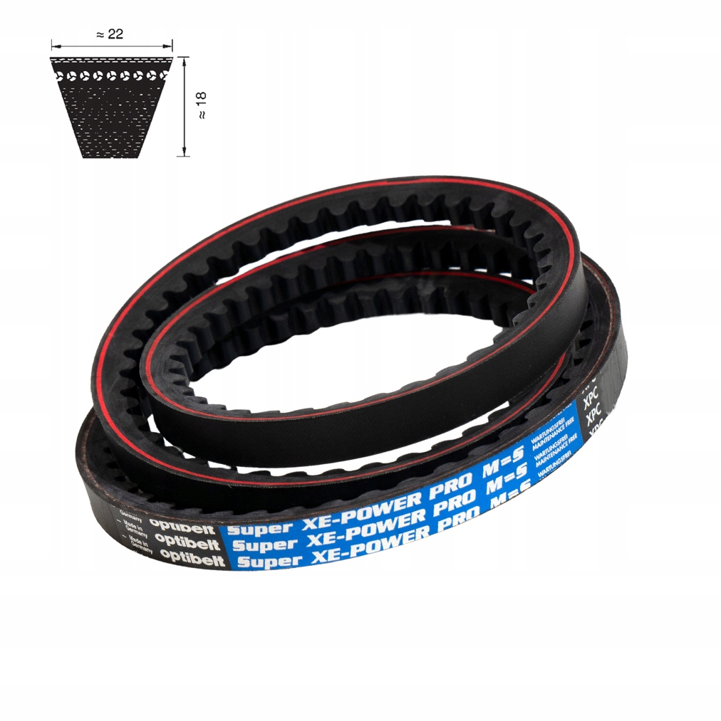 Ozubený klinový remeň XPC 2650 Lp PRO OPTIBELT 22x2650